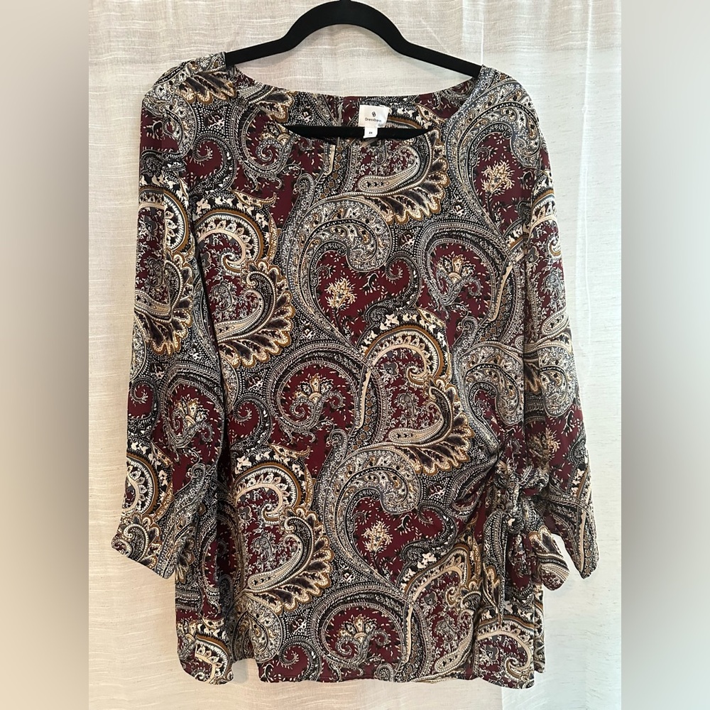 Dress Barn Red and Black Blouse for Effortless Style